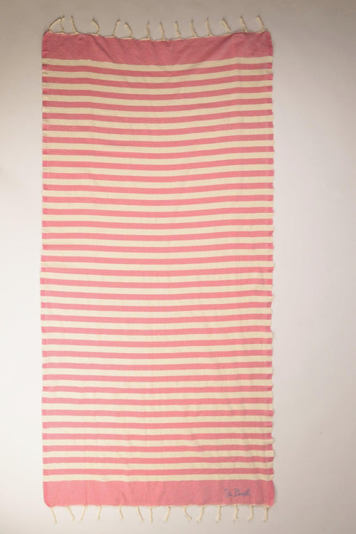 Saint Barth Telo Mare Foutas Rosa/bianco Donna