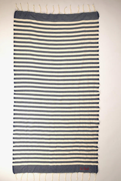 Saint Barth Telo Mare Foutas Blu/bianco Donna