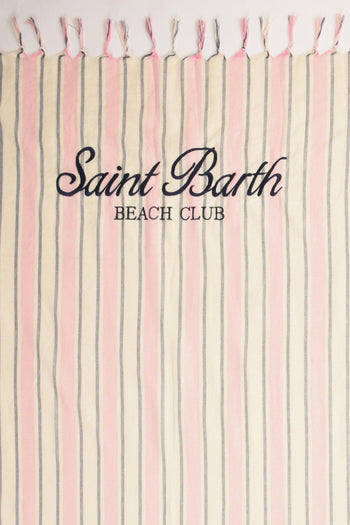 Saint Barth Telo Mare Foutas Rosa/bianco Donna - 2