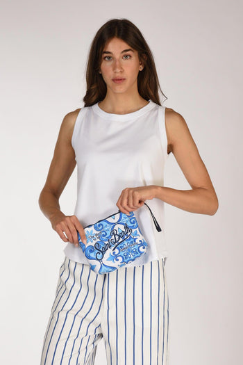 Saint Barth Pochette Aline Bianco/azzurro/blu Donna - 2
