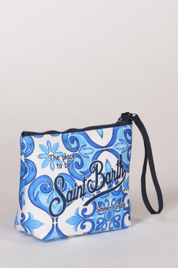 Saint Barth Pochette Aline Bianco/azzurro/blu Donna - 4