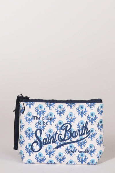 Saint Barth Pochette Aline Bianco/azzurro/blu Donna