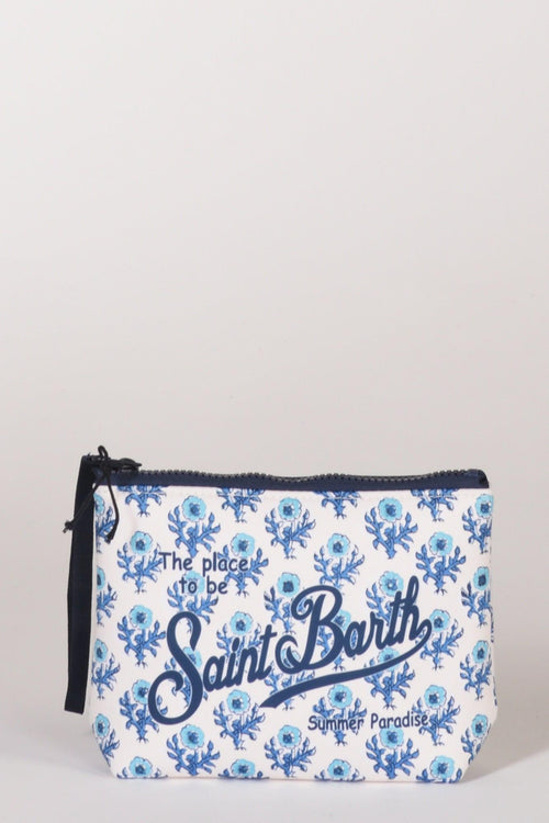 Saint Barth Pochette Aline Bianco/azzurro/blu Donna