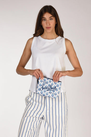 Saint Barth Pochette Aline Bianco/azzurro/blu Donna - 2