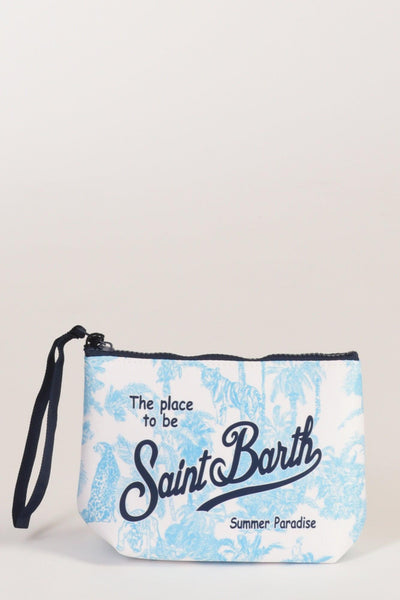 Saint Barth Pochette Aline Bianco/azzurro Donna