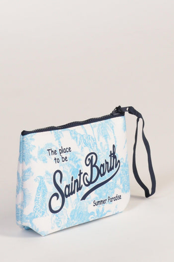 Saint Barth Pochette Aline Bianco/azzurro Donna - 3