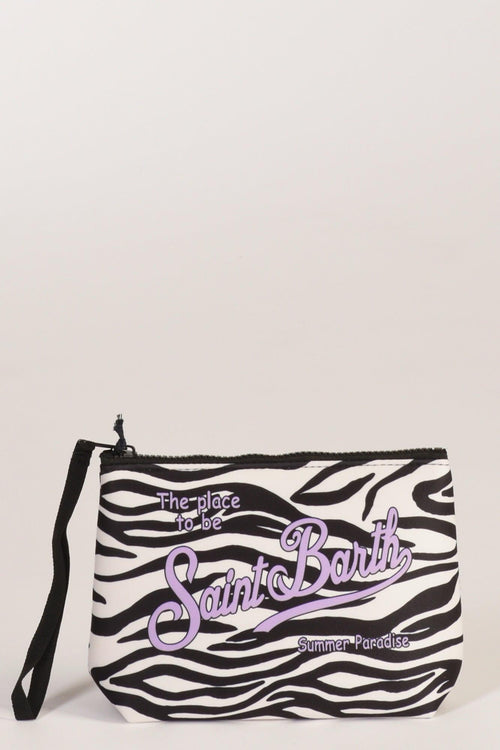 Saint Barth Pochette Aline Bianco/nero Donna
