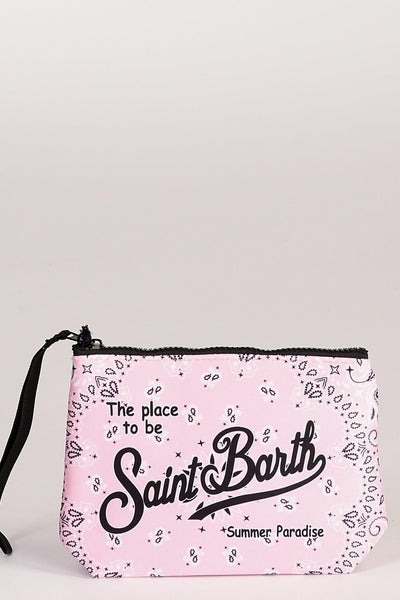 Saint Barth Pochette Aline Rosa/bianco Donna