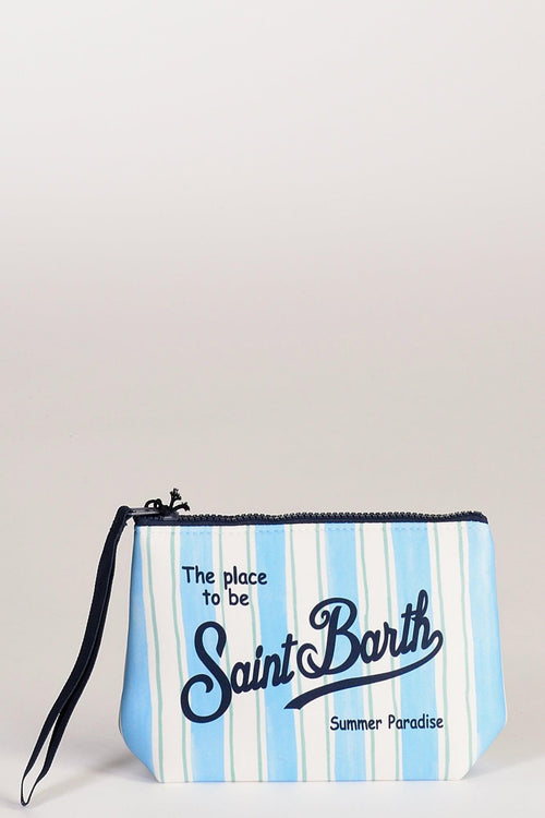 Saint Barth Pochette Aline Azzurro/bianco/verde Donna