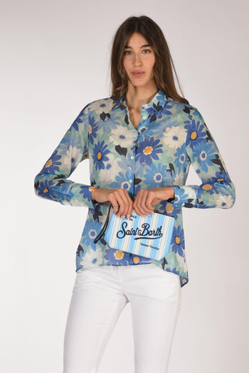 Saint Barth Pochette Aline Azzurro/bianco/verde Donna - 2