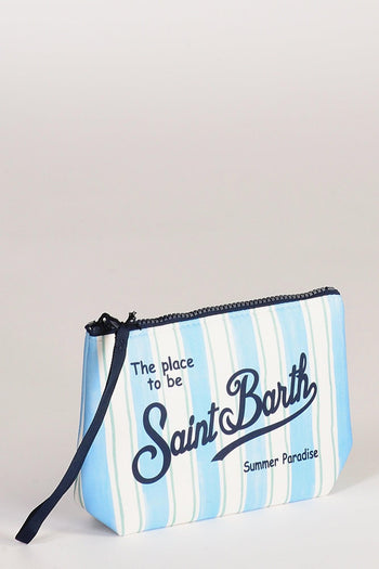 Saint Barth Pochette Aline Azzurro/bianco/verde Donna - 3