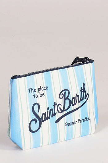 Saint Barth Pochette Aline Azzurro/bianco/verde Donna - 4