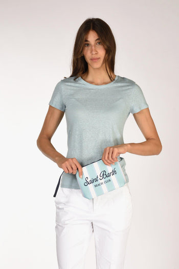 Saint Barth Pochette Aline Bianco/verde/azzurro Donna - 2