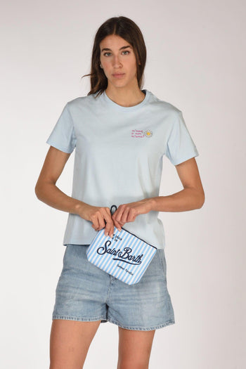 Saint Barth Pochette Aline Bianco/azzurro Donna - 2