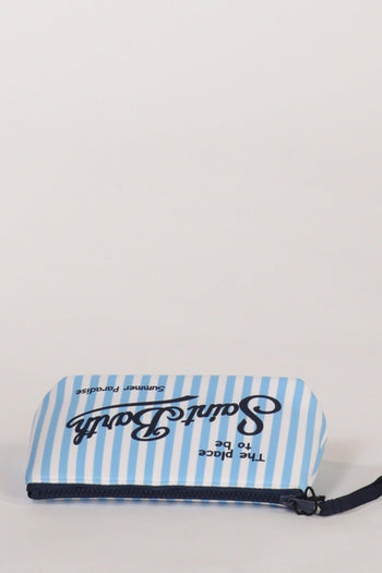 Saint Barth Pochette Aline Bianco/azzurro Donna - 5