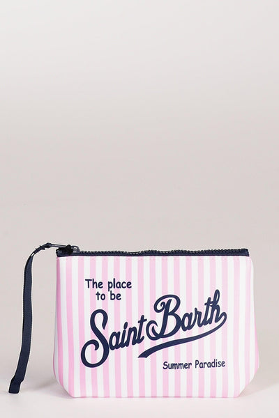 Saint Barth Pochette Aline Rosa/bianco Donna
