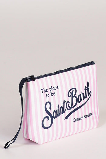 Saint Barth Pochette Aline Rosa/bianco Donna - 3