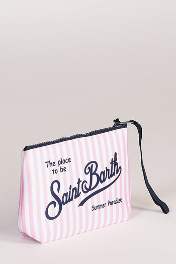 Saint Barth Pochette Aline Rosa/bianco Donna - 4