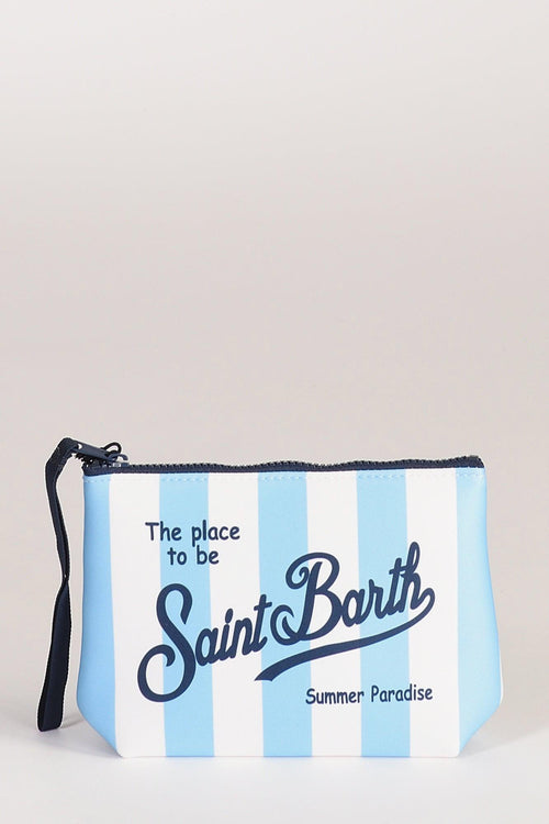 Saint Barth Pochette Aline Bianco/azzurro Donna