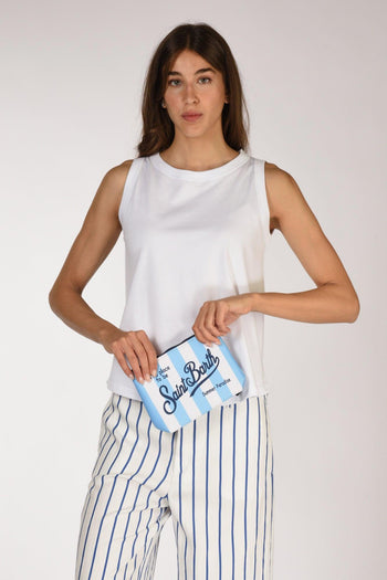 Saint Barth Pochette Aline Bianco/azzurro Donna - 2