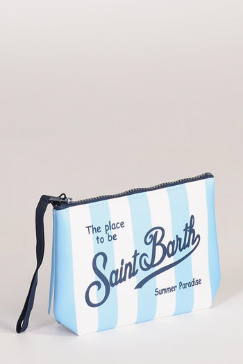 Saint Barth Pochette Aline Bianco/azzurro Donna - 3