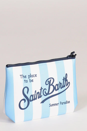 Saint Barth Pochette Aline Bianco/azzurro Donna - 4
