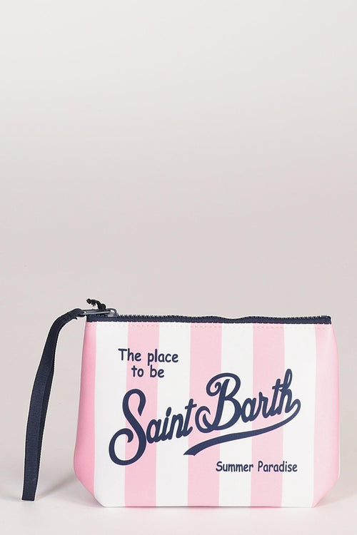 Saint Barth Pochette Aline Rosa/bianco Donna