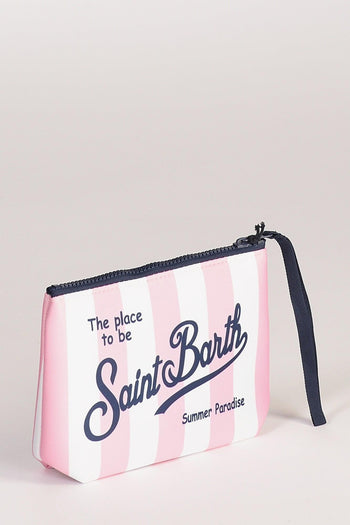 Saint Barth Pochette Aline Rosa/bianco Donna - 4
