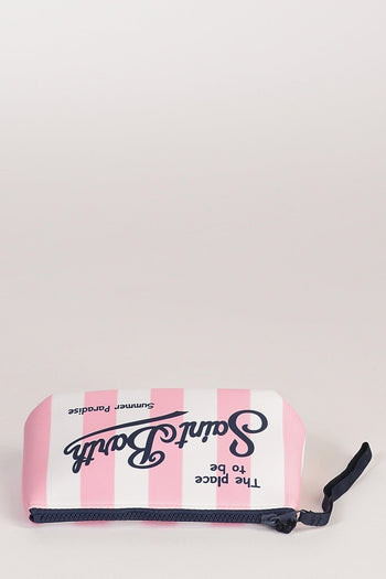 Saint Barth Pochette Aline Rosa/bianco Donna - 5