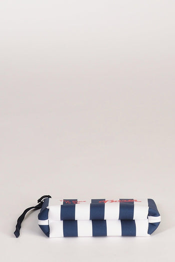 Saint Barth Pochette Aline Blu/bianco Donna - 6