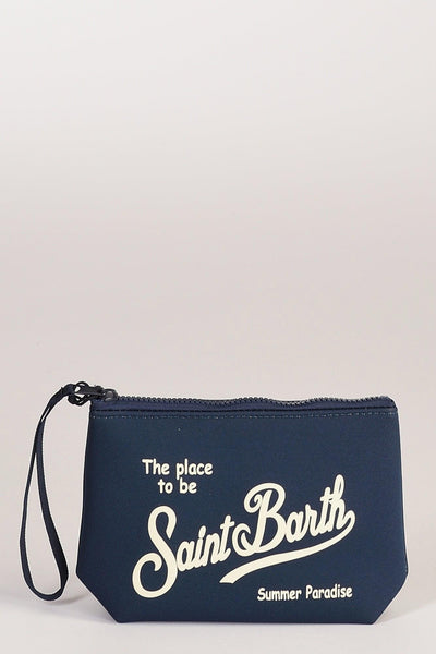 Saint Barth Pochette Aline Blu Donna