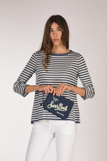 Saint Barth Pochette Aline Blu Donna - 2