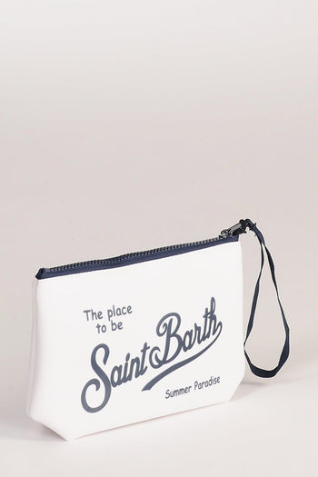 Saint Barth Pochette Aline Bianco/blu Donna - 4