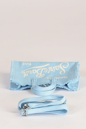 Saint Barth Phone Bag Azzurro/bianco Donna - 5