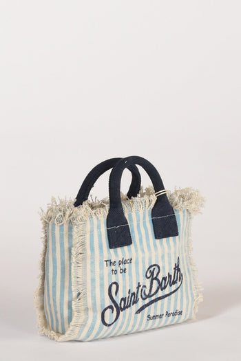 Saint Barth Borsa Vanity Mini Bianco/azzurro Donna - 4