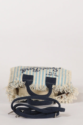 Saint Barth Borsa Vanity Mini Bianco/azzurro Donna - 5