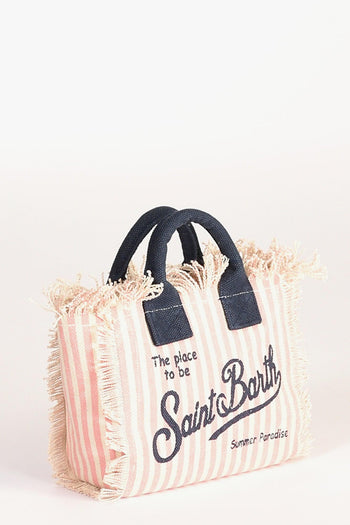 Saint Barth Borsa Vanity Mini Rosa/bianco Donna - 3