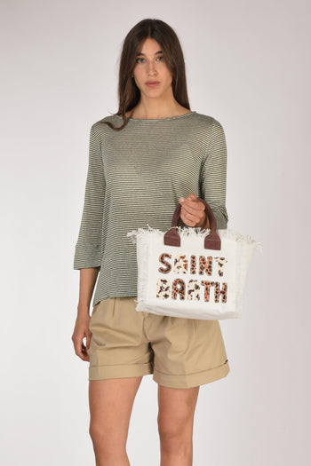 Saint Barth Borsa Colette Bianco/marrone Donna - 2