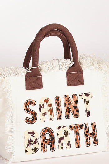 Saint Barth Borsa Colette Bianco/marrone Donna - 4