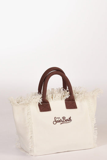 Saint Barth Borsa Colette Bianco/marrone Donna - 5