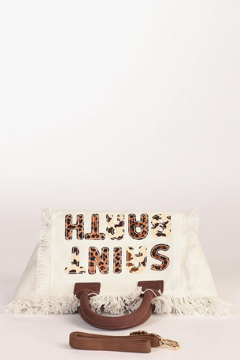 Saint Barth Borsa Colette Bianco/marrone Donna - 7