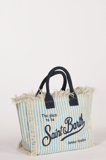 Saint Barth Borsa Colette Bianco/azzurro Donna - 3