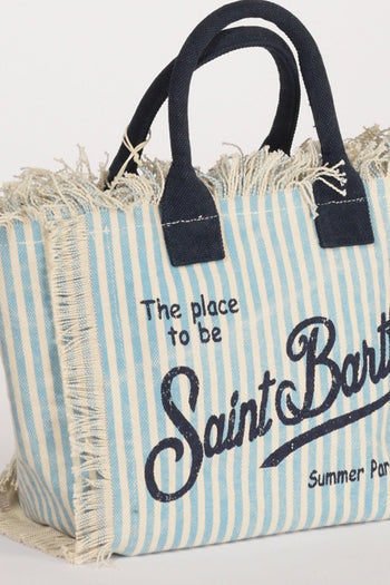 Saint Barth Borsa Colette Bianco/azzurro Donna - 4
