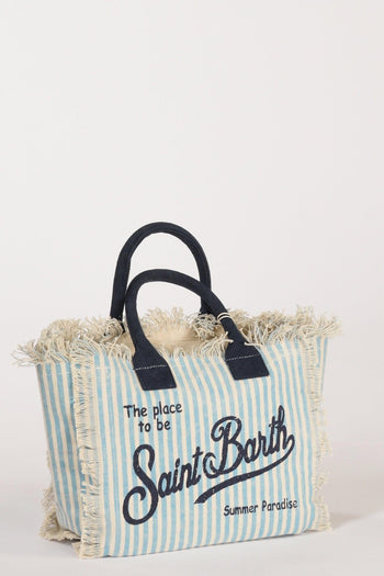 Saint Barth Borsa Colette Bianco/azzurro Donna - 5