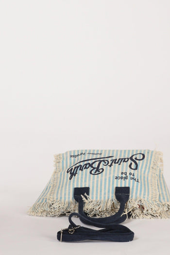 Saint Barth Borsa Colette Bianco/azzurro Donna - 6