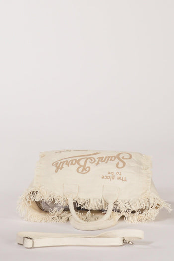 Saint Barth Borsa Colette Bianco/beige Donna - 6