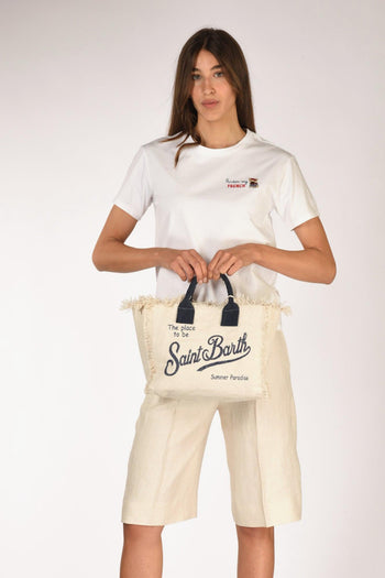 Saint Barth Borsa Colette Bianco/blu Donna - 2