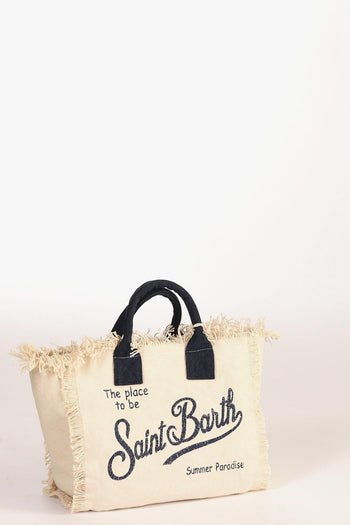 Saint Barth Borsa Colette Bianco/blu Donna - 3