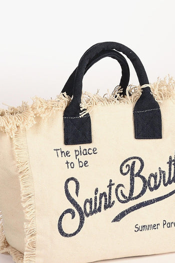 Saint Barth Borsa Colette Bianco/blu Donna - 4