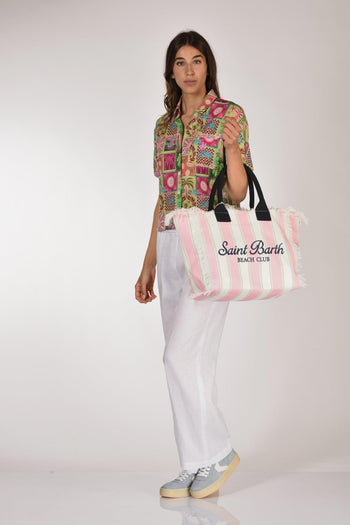 Saint Barth Borsa Vanity Rosa/bianco/multicolor Donna - 2